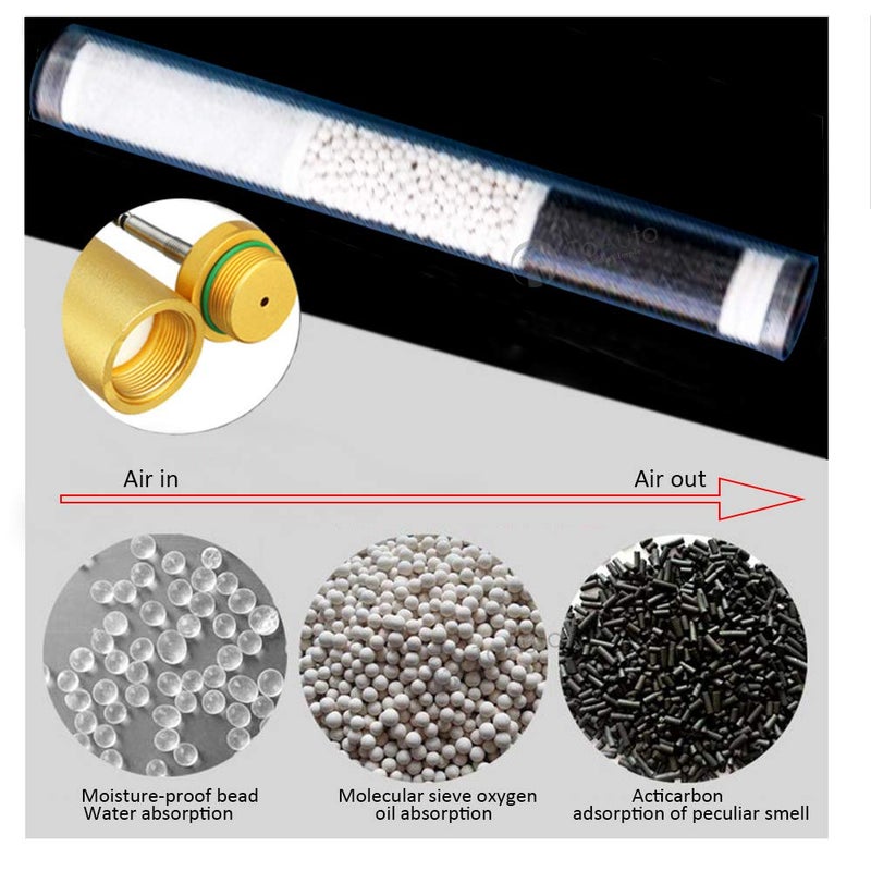 FASTTOBUY 30Mpa Oil Water Separator PCP Air Compressor 4500Psi Air Filter L350mm OD50mm (Air filter) - Image 5